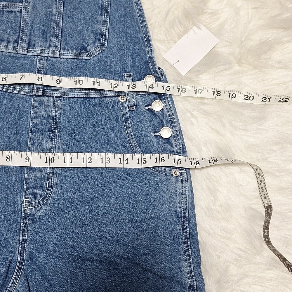 NWT Arizona Jean Co, Med Blue Jeans Overalls ( JUNIOR) - Picture 8 of 10